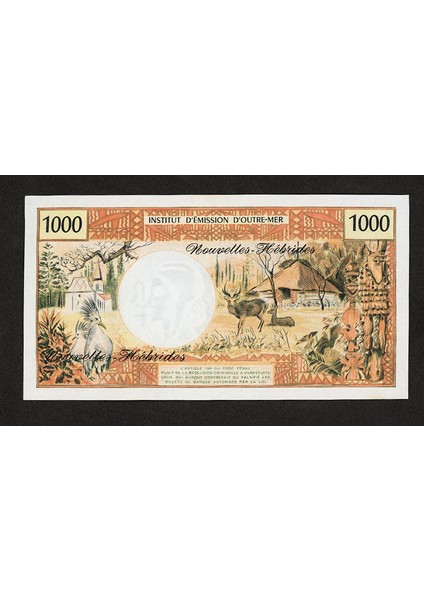 New Hebrıdes 1000 Francs – Unc Çil Banknot