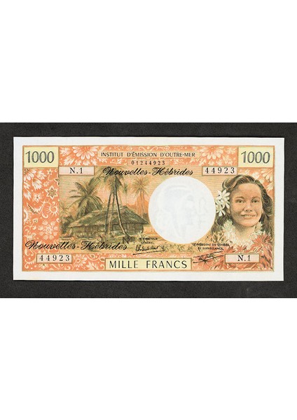New Hebrıdes 1000 Francs – Unc Çil Banknot