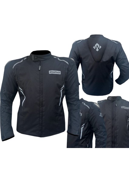 MNT-000081 Windtech Orion Hörgüçlü Mont Siyah Gri Dört Mevsim