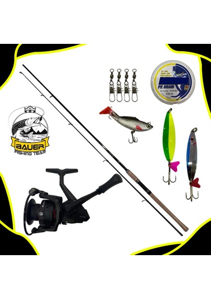 Bauer Air Light 3000 Daiko 210 cm 10-40 gr Spin Olta Takımı Seti