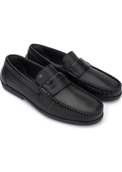 Erkek Deri Siyah Floter Loafer Ayakkabı 1008 3483 Erk Ayk Y25 Sıyah Fltr