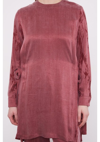 Bordo Bel Bağlama Detaylı Parlak Gürünümlü Ikili Takım fırsatları