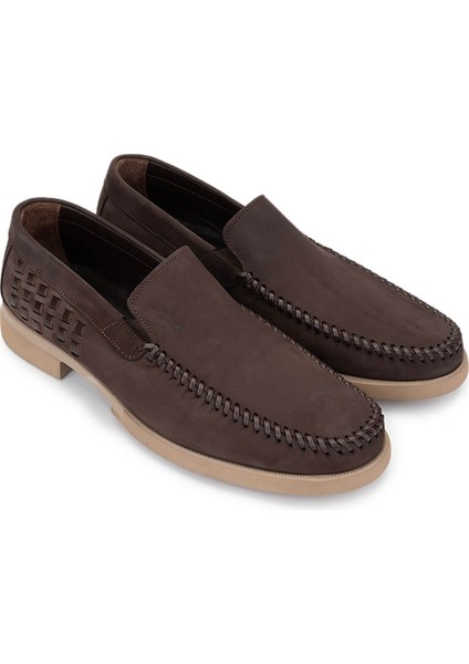 Erkek Kahverengi Nubuk Loafer Ayakkabı 1008 3484 Erk Ayk Y25 Kahve Nbk fiyatları