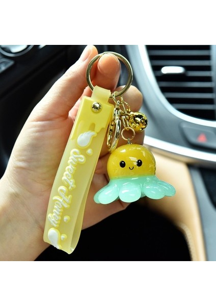 Işıklı Yeni Reçine Ahtapot Araba Anahtarlığı (Yurt Dışından)