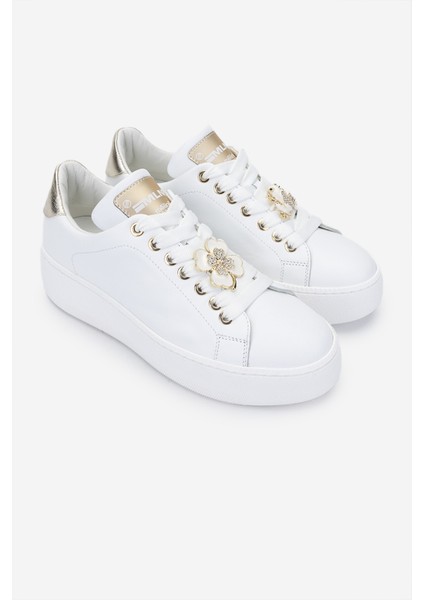 Méliné Kadın Deri Sneakers & Spor Ayakkabı 1117 664 Acc-Pf Bn Ayk Y25 Bıanco Lam.