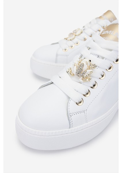 Méliné Kadın Deri Sneakers & Spor Ayakkabı 1117 664 Acc-Pf Bn Ayk Y25 Bıanco Lam.