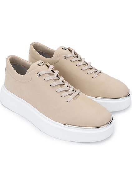 Erkek Deri Bej Sneakers & Spor Ayakkabı 352 22025 Erk Ayk Y25 Bej Nbk