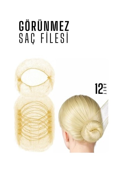 Sarı Saç Filesi Görünmez 12 Adet