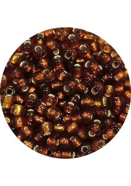 Dökme Cam Kum Boncuk (8/0) 3 mm - 20 Gram - Şeffaf Kahve - BNC157