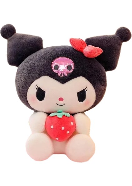 22/35CM Sanrio Çilek Kuromi Yastık Peluş Oyuncak Kızlar Yumuşak Doldurulmuş Hayvan Oyuncakları Çilek Melodi Bebek Hediyesi (Yurt Dışından)
