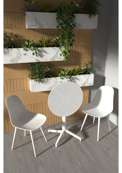 Tilia Plastik Bahçe Balkon Bistro Seti Katlanır masa 60 x 60 cm fiyatları