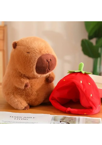 23CM Capybara Peluş Simülasyonu Capibara Anime Tüylü Oyuncak Sevimli Bebek Doldurulmuş Hayvanlar Yumuşak Bebek Peluş Noel Şükran Günü Hediyesi (Yurt Dışından)