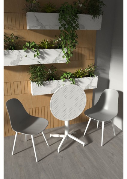 Tilia Plastik Bahçe Balkon Bistro Seti Katlanır masa 60 x 60 cm fiyatları