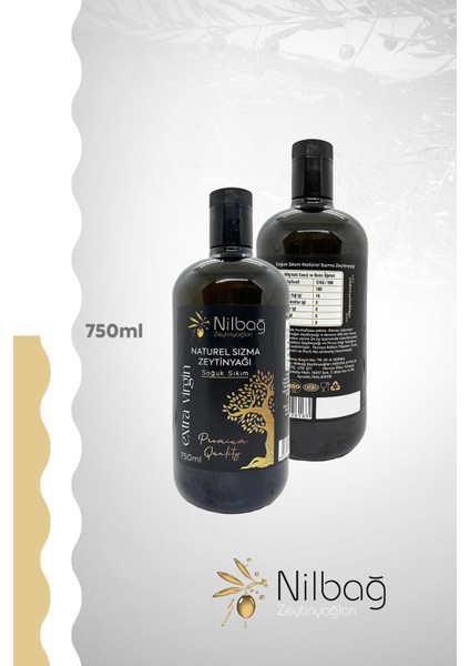 Ayvalık Naturel Sızma Zeytinyağı Biolio 750ML.