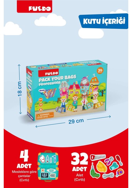 Bavulunu Topla Eşleştirme Oyunu - Meslekler modelleri