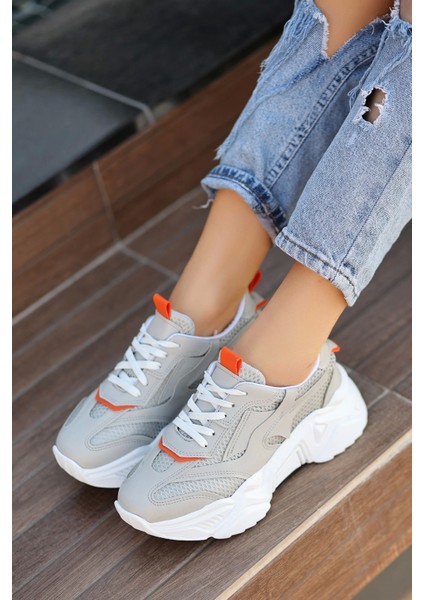 Dica Gri Cilt Bağcıklı Spor Ayakkabı indirimleri