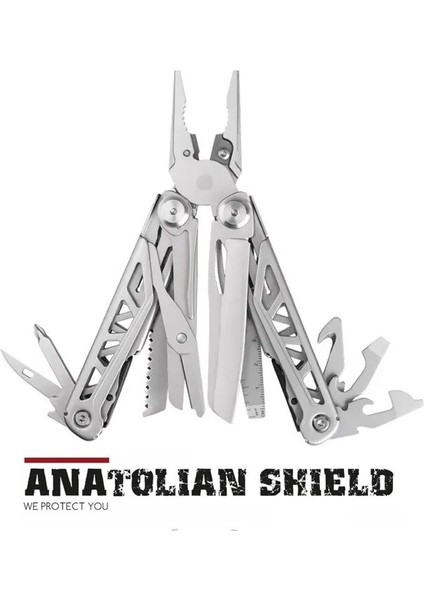 Doğada Hayatta Kalma Paslanmaz Çelik 16 Fonksiyonlu Katlanır Pense Seti