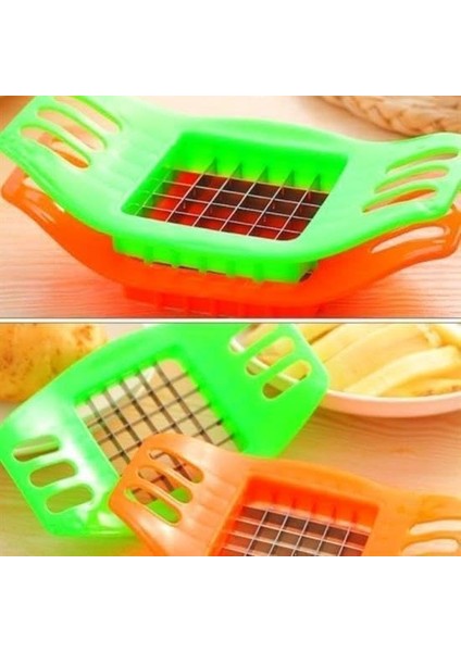 Outlet Kare Dizayn Pratik Kolay Patates Dilimeme Aleti Aparatı Bıçağı