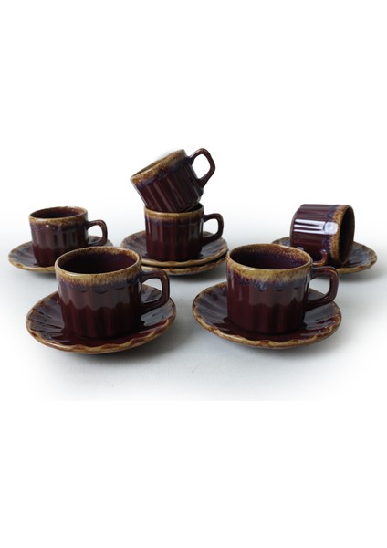 Shizen Mürdüm Sirius Çay Takımı 12 Parça 6 Kişilik Q45