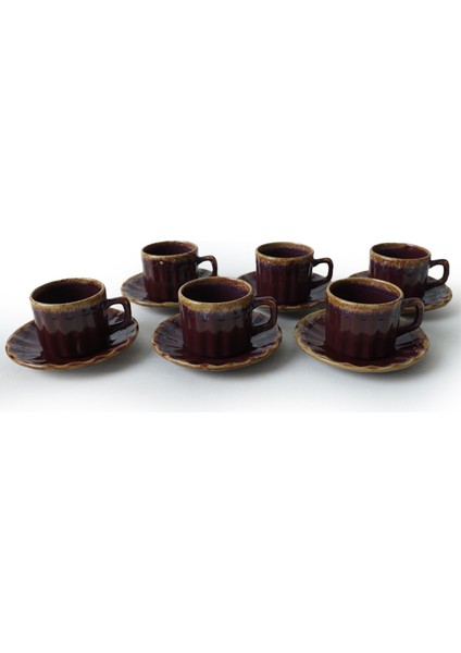 Shizen Mürdüm Sirius Çay Takımı 12 Parça 6 Kişilik Q45