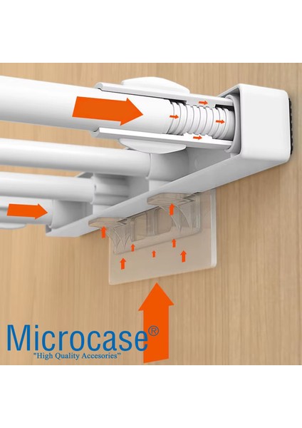 Güçlü Plastik Yapışkanlı Şeffaf Banyo Mutfak Dolap Raf Tutacağı Destek Aparatı 2 Adet AL5034 modelleri