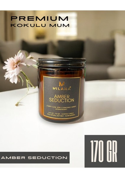 Kavanoz Kokulu Mum Amber Seduction 170 gr