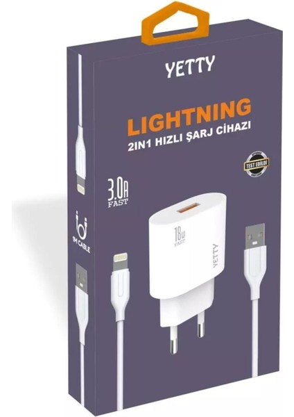 Iphone 11, 12, 13, 14, Pro, Promax Lıghtnıng 18W Hızlı Şarj Aleti Fast Charger