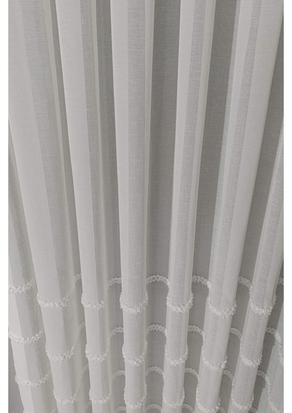 Taç Iskandinav Luna Keten Tül Perde Sık Pile - Ekstra Gramajlı - Kırışma Yapmaz modelleri