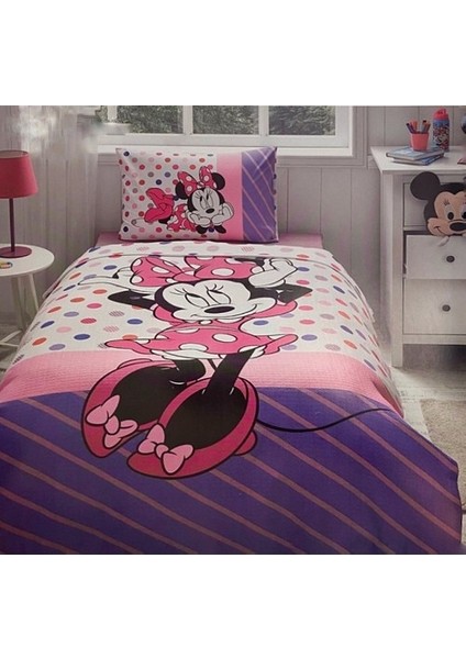 - Minnie Mouse Trend Lisanslı Tek Kişilik Pike Takımı