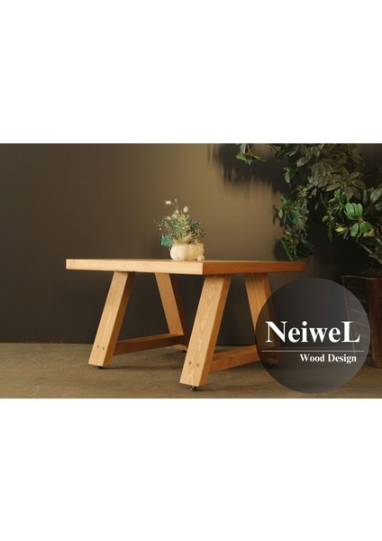 Arawel Doğal Ahşap Sehpa-50-50