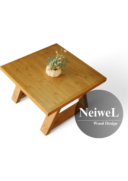 Arawel Doğal Ahşap Sehpa-50-50