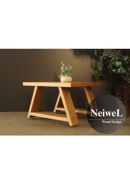 Neoz Doğal Ahşap Sehpa-50-50
