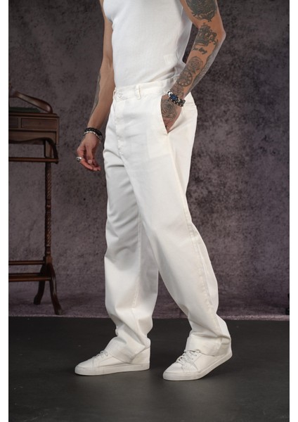Kuşaklı Baggy Kalıp Gabardin Pantolon