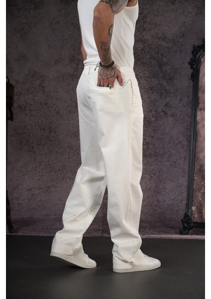Kuşaklı Baggy Kalıp Gabardin Pantolon