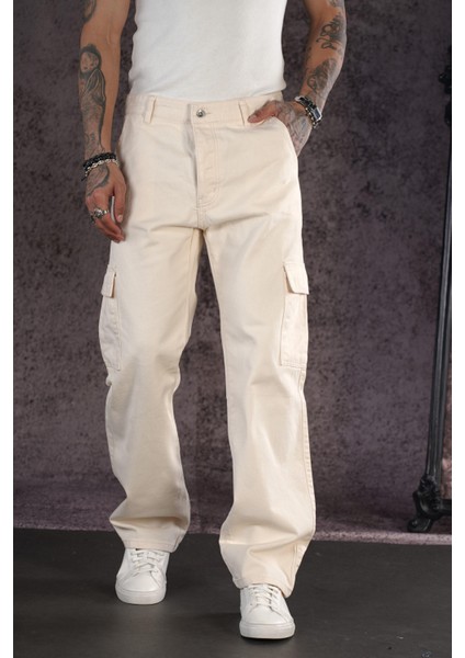 Baggy Kalıp Cepli Erkek Kot Pantolon fırsatları