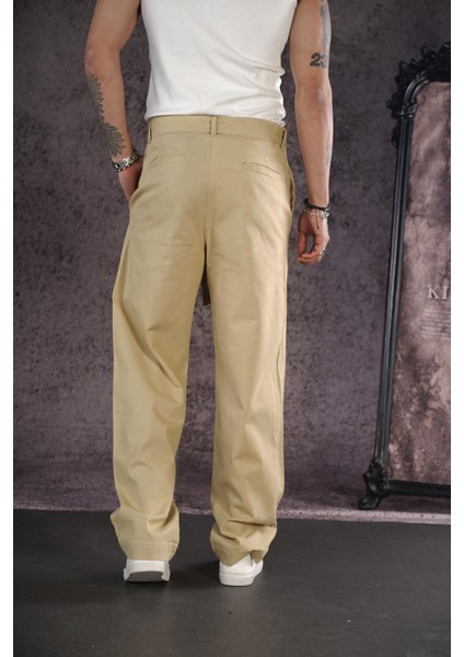 Kuşaklı Baggy Kalıp Gabardin Pantolon indirimleri