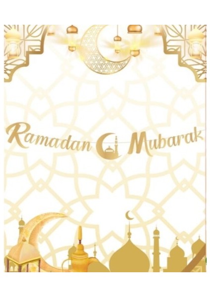 Kaligrafi Ramazan Süsü Gold - Ramadan Mubarak