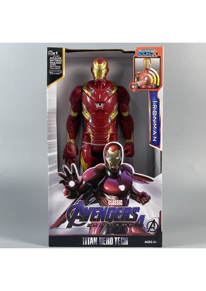 Yeni Avengers Iron Man Justice League Simülasyon Bebeklerini Çevreleyen Sesli El Aleti Filmi (Yurt Dışından)