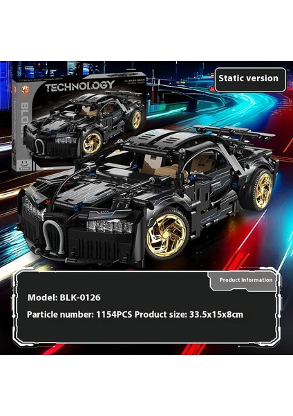 Lambo Cyberpunk Spor Araba Modeli Yapı Taşları Yarış Arabası Montajlı Oyuncaklar (Yurt Dışından)