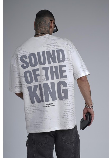 Bisiklet Yaka Silik Baskı Detaylı Unisex Oversize Kalıp Tişört indirimleri