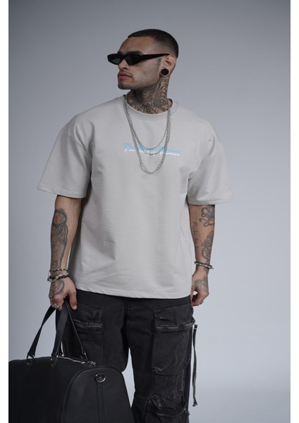 The King Of Balance Baskılı Oversize Kalıp Unisex Tişört