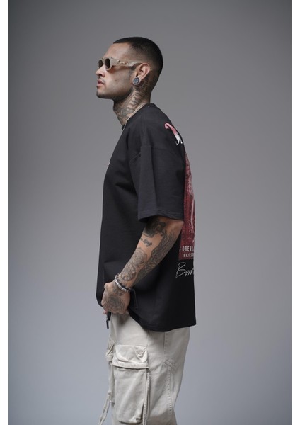 The King Of Balance Baskılı Oversize Kalıp Unisex Tişört fırsatları