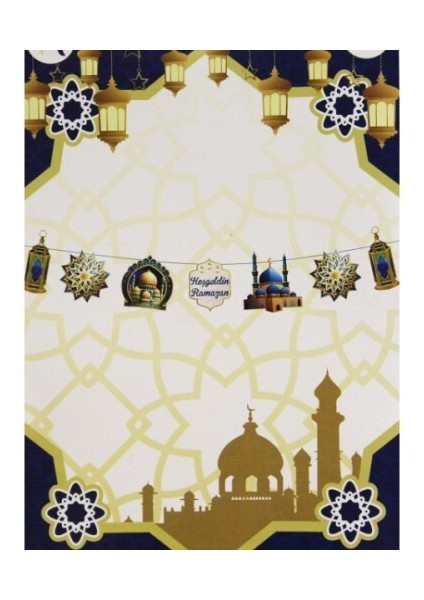 Dekoratif Ramazan Duvar Süsü Lacivert