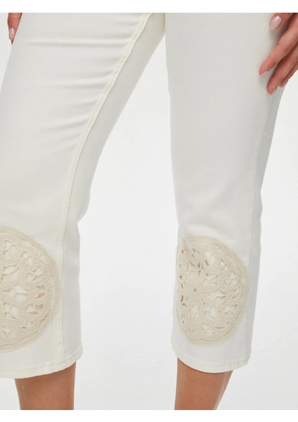Paçası Kroşe Patch Detaylı Straight Fit Jean Caprı S25JCP006 indirimleri