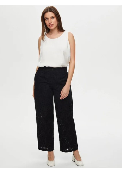 Wide Leg Fit Brode Nakış Detaylı Pantolon S25PNT039 fiyatları