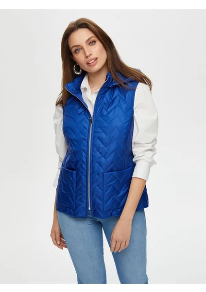 Patch Cep Detaylı Kapişonlu Kapitone Yelek S25KYL003 modelleri