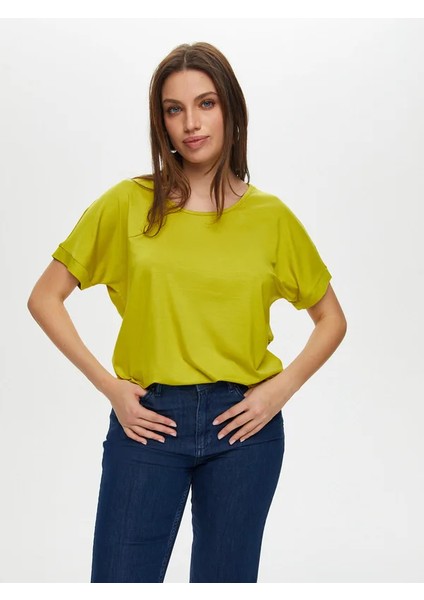 Yuvarlak Yaka Düşük Kollu T-Shirt S25TSH003
