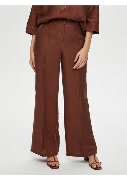 Wide Leg Fit Ütü Izli Tensel Keten Pantolon S25PNT018 fiyatları