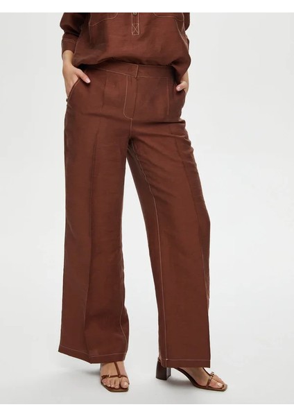 Wide Leg Fit Ütü Izli Tensel Keten Pantolon S25PNT018 modelleri