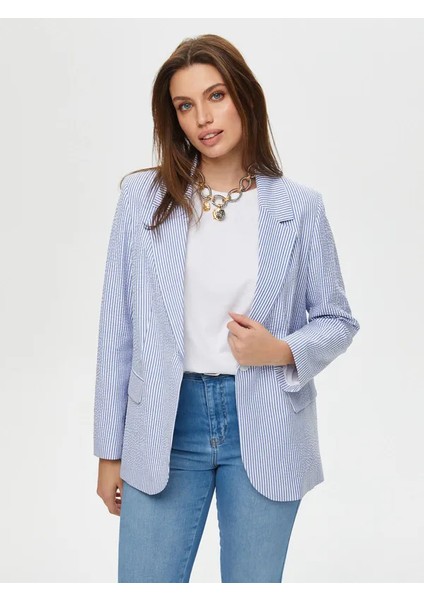 Vual Astarlı Çizgili Ceket S25CKT047